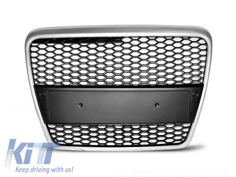 GRILĂ MATE GRI TIP RS POTRIVITĂ PENTRU AUDI A6 C6 SEDAN, COMBI 2004-2008 CU PDC