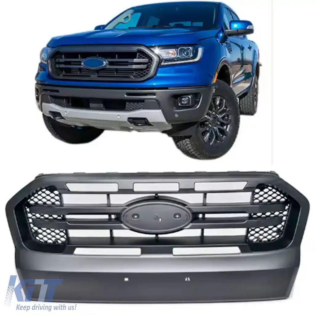 Grilă neagră cu bară dublă potrivită pentru Ford Ranger T7 16-19 2.2 3.2