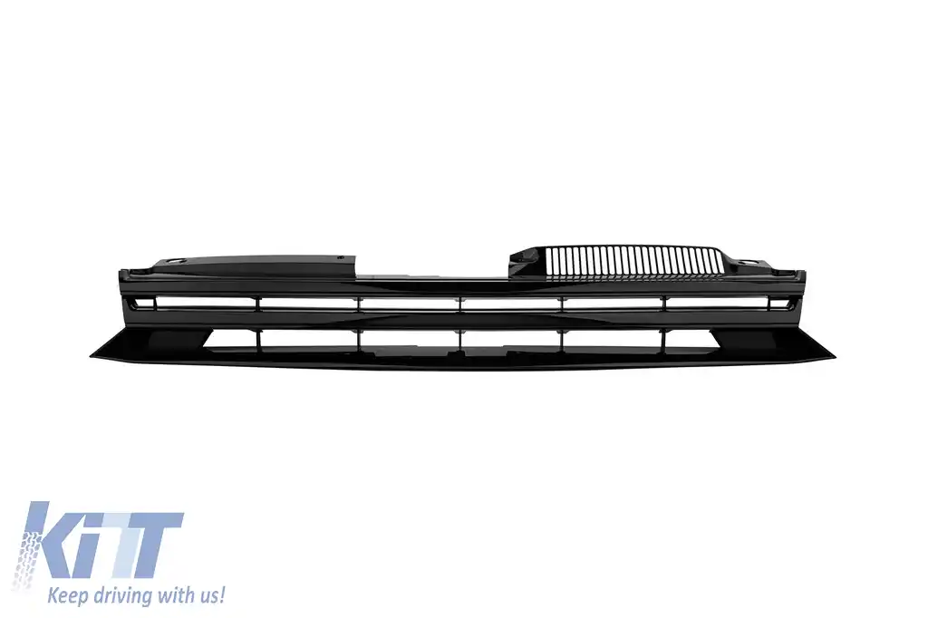 Grilă neagră fără emblemă potrivită pentru VW Golf VI 2008-2012 pentru bara de protecție standard