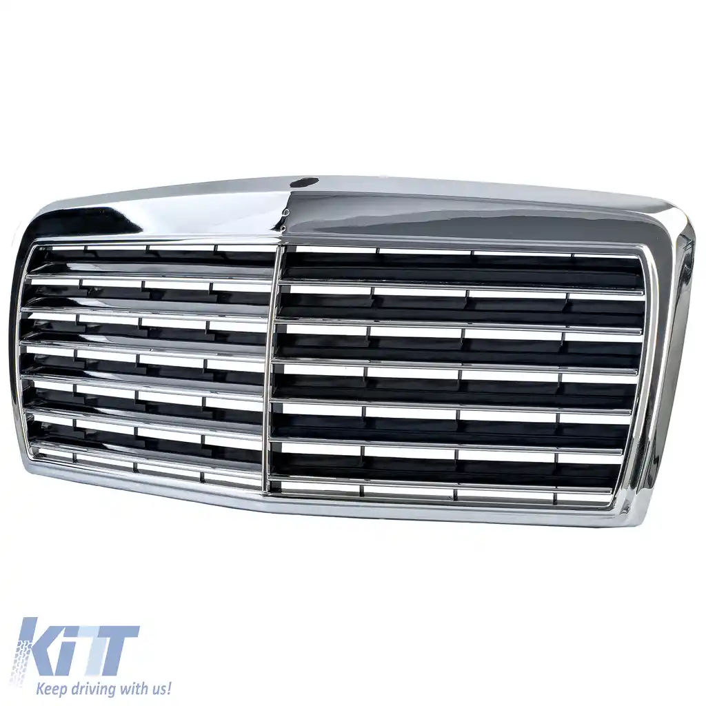 Grilă radiator 12 nervuri aspect sportiv potrivită pentru Mercedes W126 1980-1991-image-6206917
