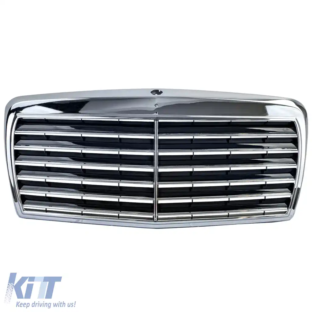 Grilă radiator 12 nervuri aspect sportiv potrivită pentru Mercedes W126 1980-1991-image-6206918