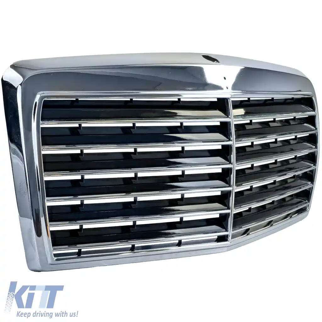 Grilă radiator 12 nervuri aspect sportiv potrivită pentru Mercedes W126 1980-1991-image-6206919