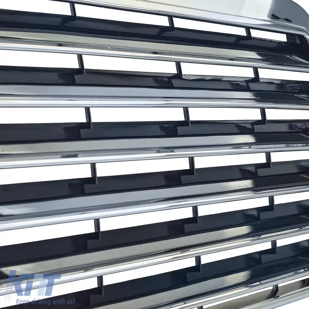 Grilă radiator 12 nervuri aspect sportiv potrivită pentru Mercedes W126 1980-1991-image-6206920