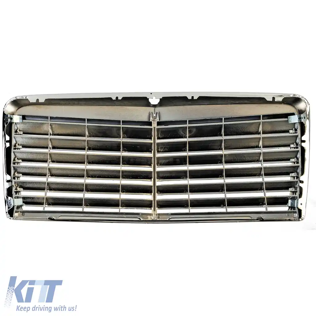 Grilă radiator 12 nervuri aspect sportiv potrivită pentru Mercedes W126 1980-1991-image-6206921