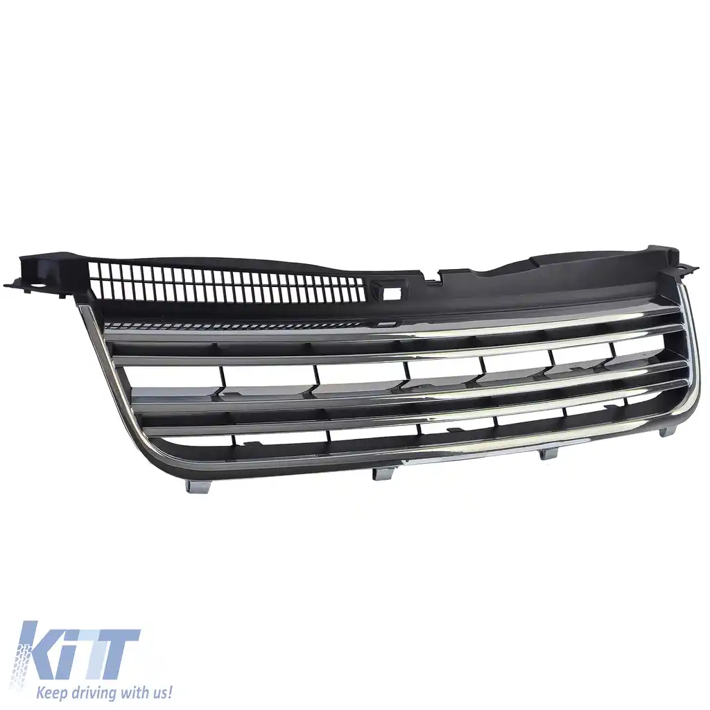 Grilă radiator cu două fante crom negru, potrivită pentru VW Passat 3BG Sedan Variant 00-05-image-6204618