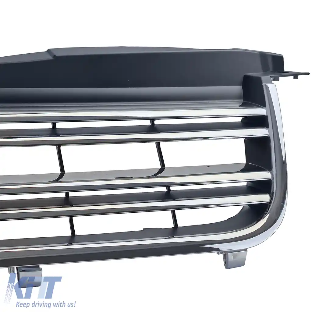 Grilă radiator cu două fante crom negru, potrivită pentru VW Passat 3BG Sedan Variant 00-05-image-6204619