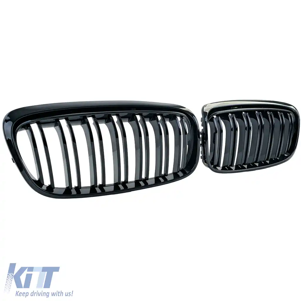 Grilă radiator cu dublu șanț negru lucios, potrivită pentru BMW Seria 2 Active Tourer F45 2014-2017-image-6210161