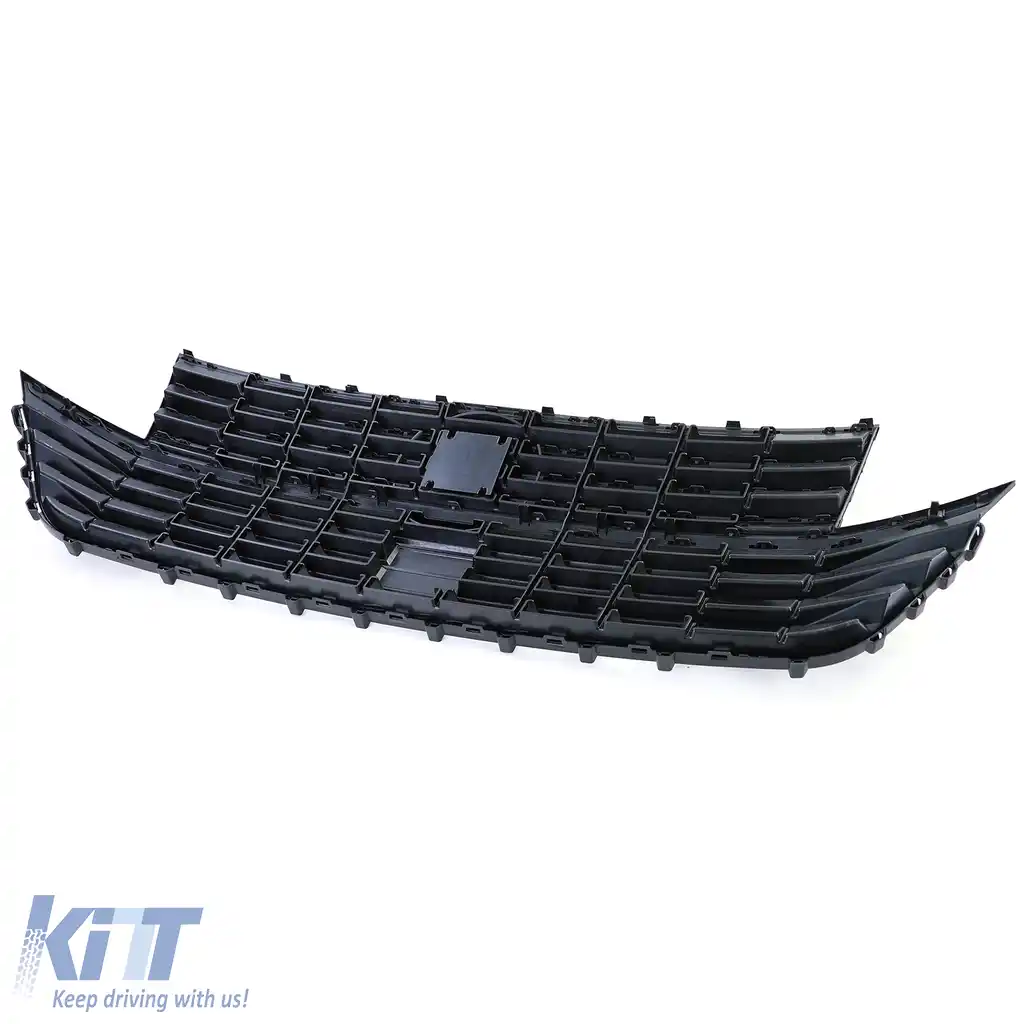 Grilă radiator față, lucioasă, neagră, potrivită pentru VW T6.1 Bus Multivan Facelift din 19-image-6204081