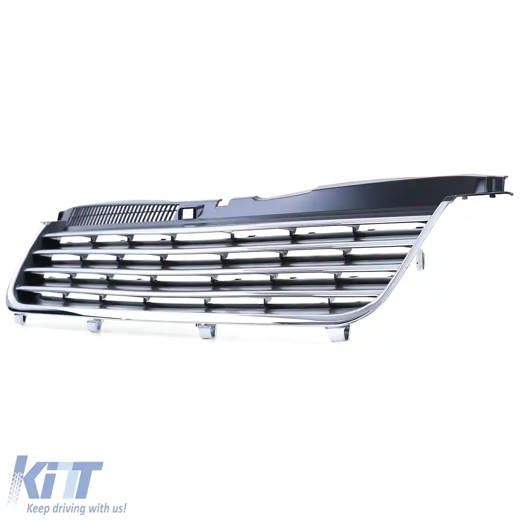 Grilă radiator fără emblemă cu benzi cromate, potrivită pentru VW Passat 3BG 00-05-image-6258893