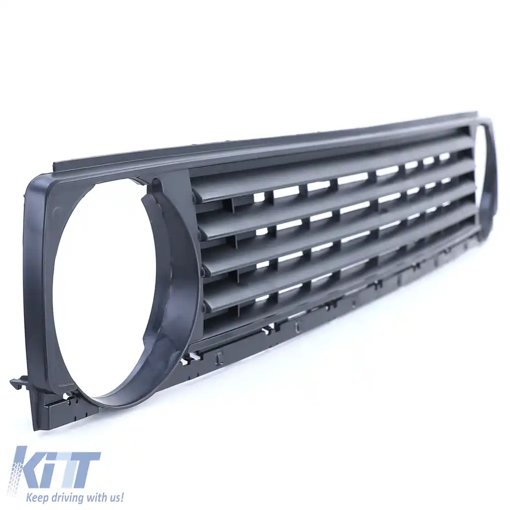 Grilă radiator fără emblemă neagră cu spoiler de grilă, potrivită pentru VW Golf 2 1983-1991-image-6257277