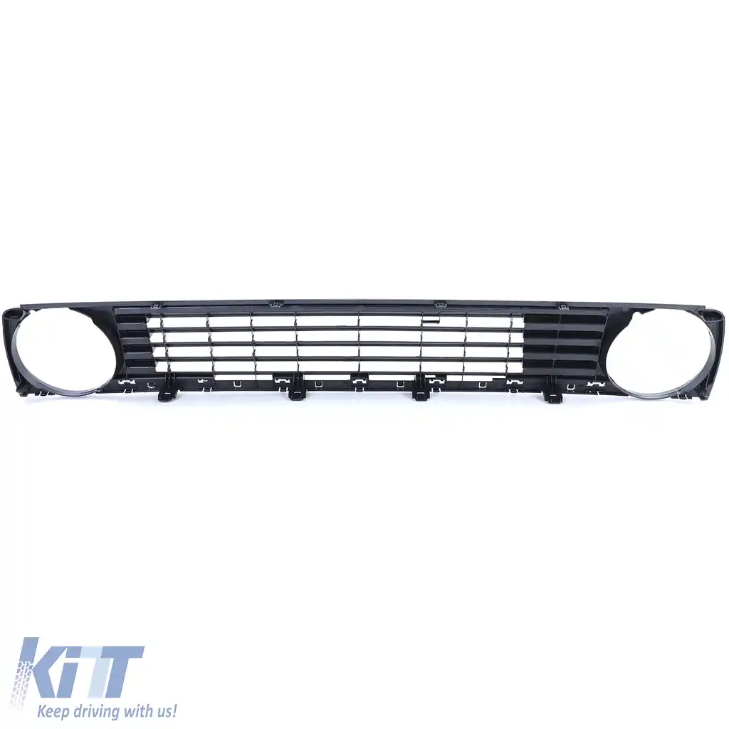 Grilă radiator fără emblemă neagră cu spoiler de grilă, potrivită pentru VW Golf 2 1983-1991-image-6257279