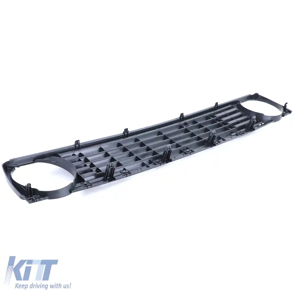 Grilă radiator fără emblemă neagră cu spoiler de grilă, potrivită pentru VW Golf 2 1983-1991-image-6257280