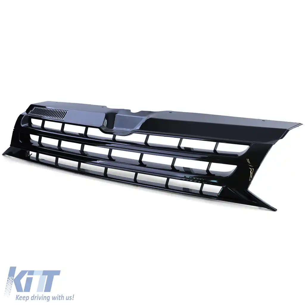 Grilă radiator fără emblemă negru lucios pentru VW Bus T5 Facelift 09-15-image-6192796