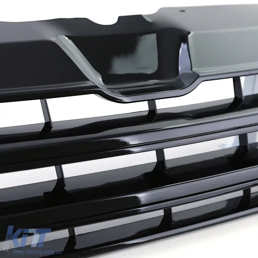 Grilă radiator fără emblemă negru lucios pentru VW Bus T5 Facelift 09-15-image-6192802