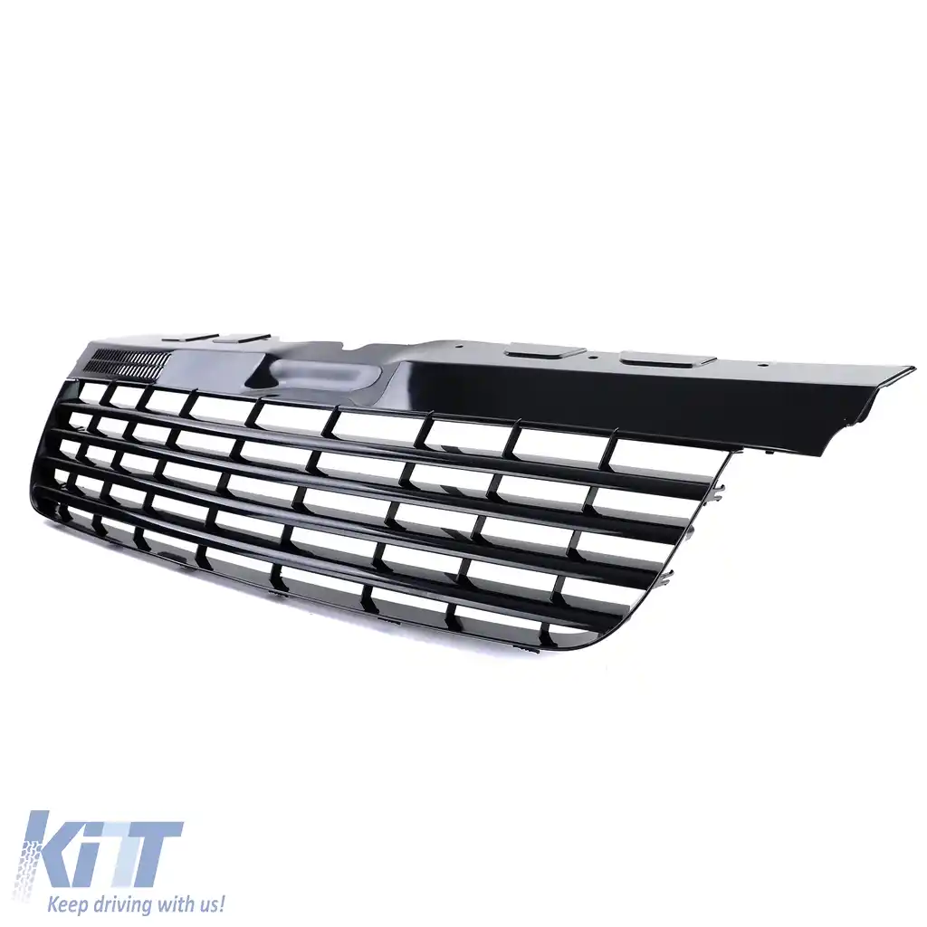 Grilă radiator fără emblemă, negru lucios, potrivită pentru VW Bus T5 03-09 Transporter-image-6195324