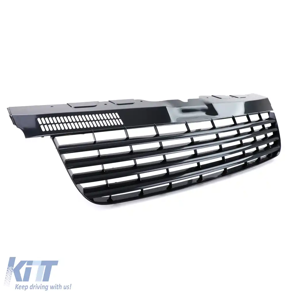 Grilă radiator fără emblemă, negru lucios, potrivită pentru VW Bus T5 03-09 Transporter-image-6195325