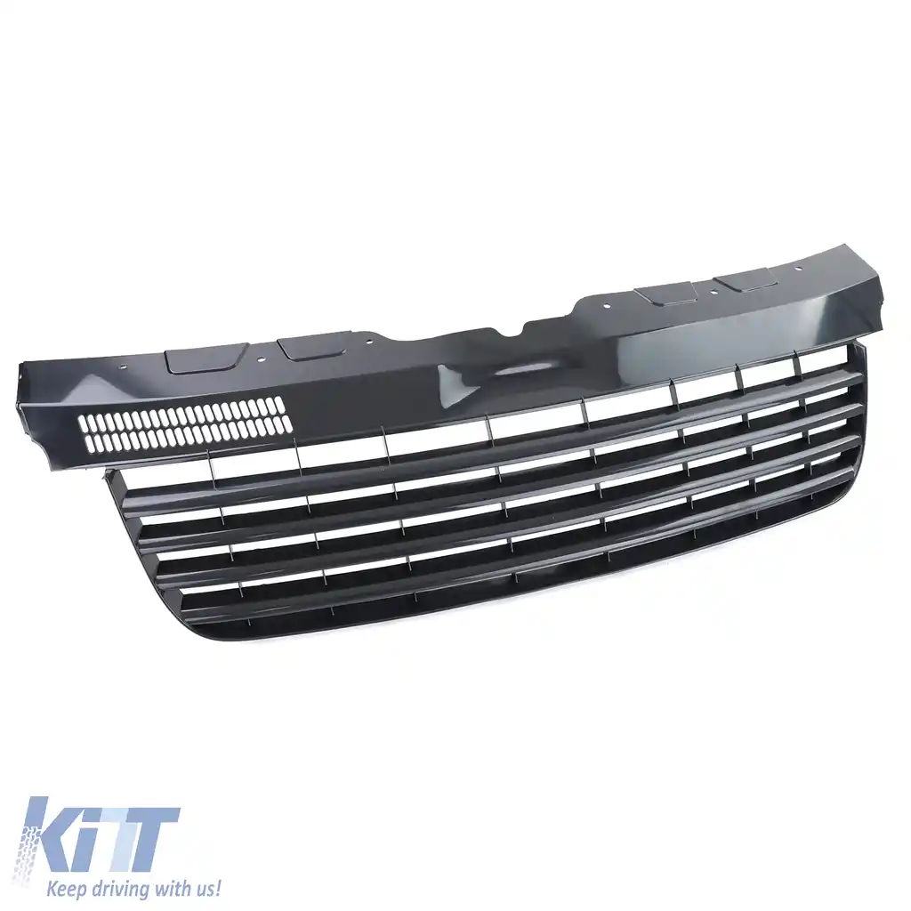 Grilă radiator fără emblemă, negru lucios, potrivită pentru VW Bus T5 03-09 Transporter-image-6195326