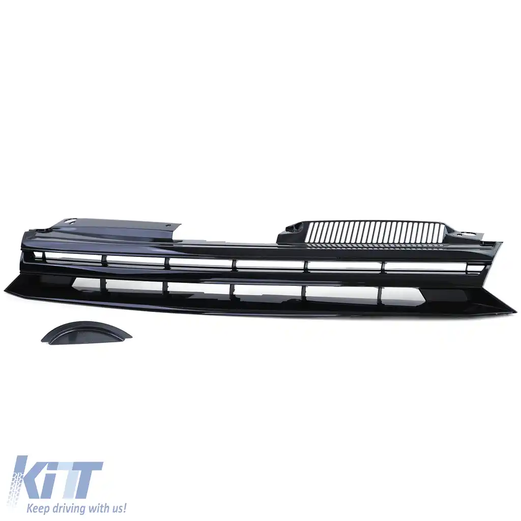 Grilă radiator fără emblemă negru lucios potrivită pentru VW Golf 6 08-12-image-6195584