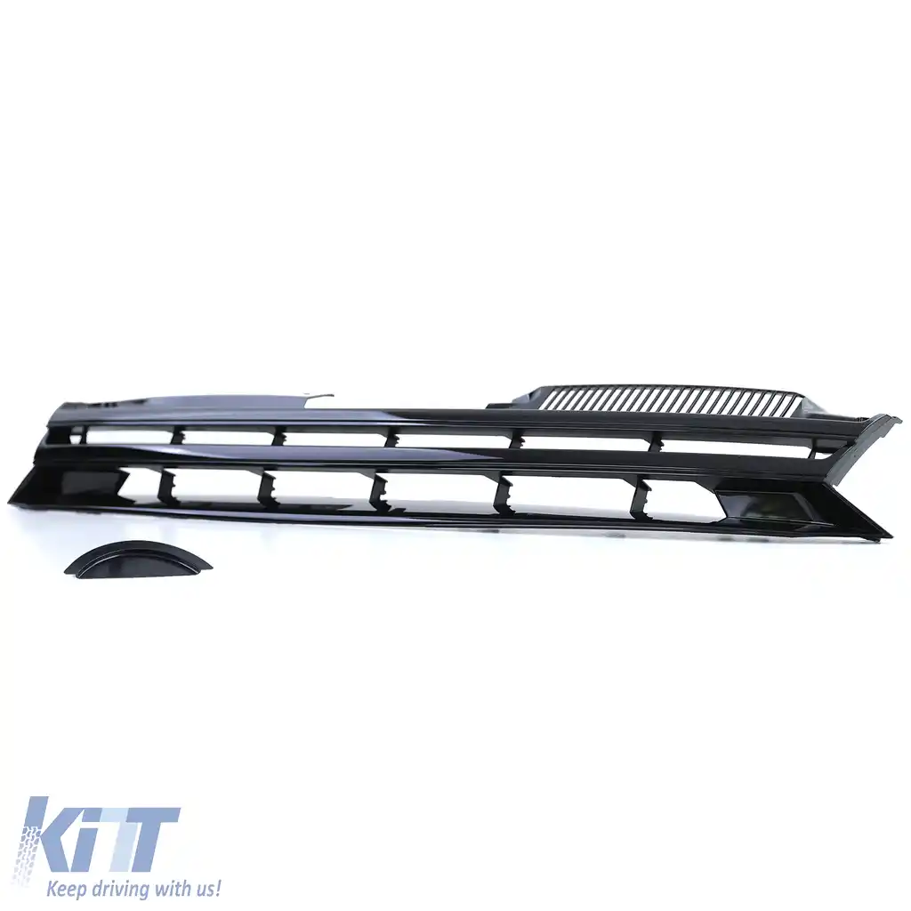 Grilă radiator fără emblemă negru lucios potrivită pentru VW Golf 6 08-12-image-6195585