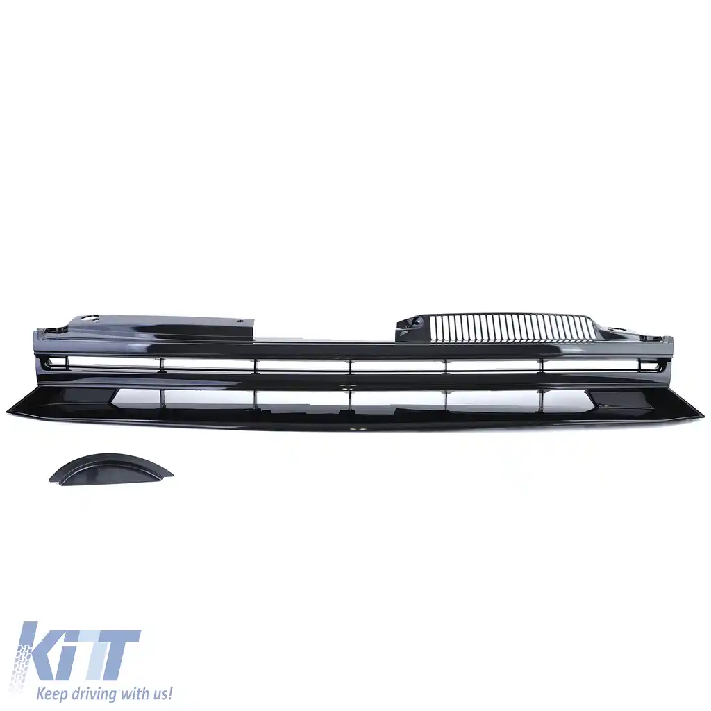 Grilă radiator fără emblemă negru lucios potrivită pentru VW Golf 6 08-12-image-6195587