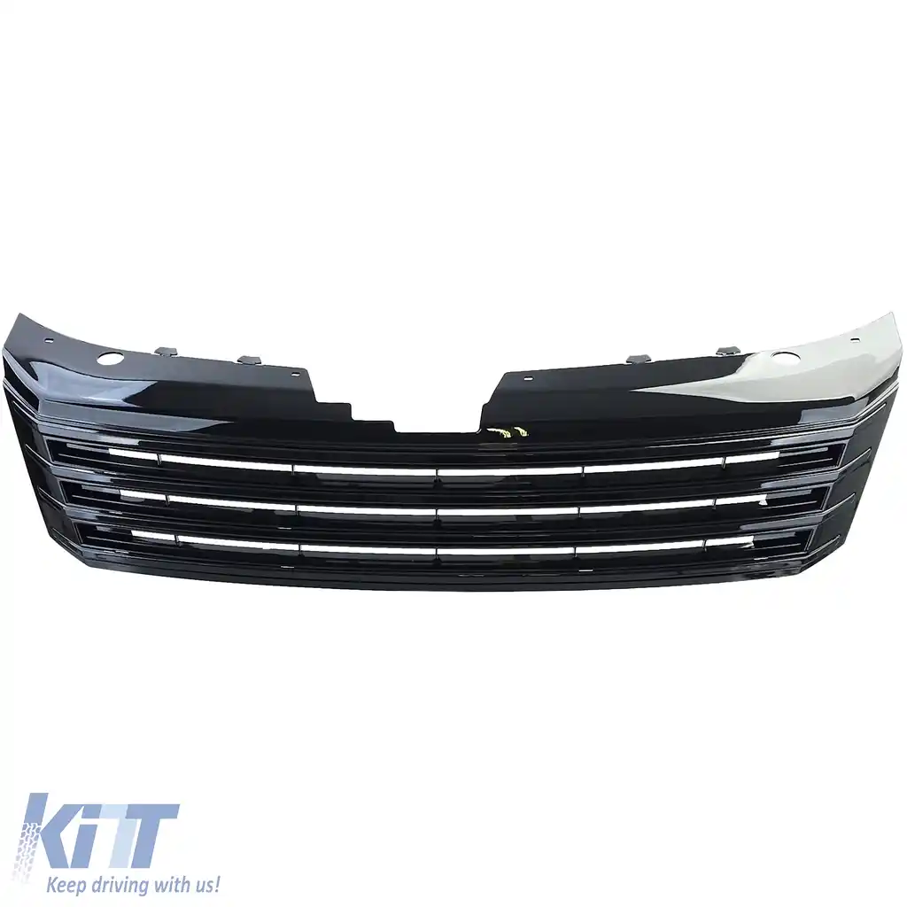 Grilă radiator fără emblemă Negru lucios potrivită pentru VW Passat B7 2010-2015-image-6201111