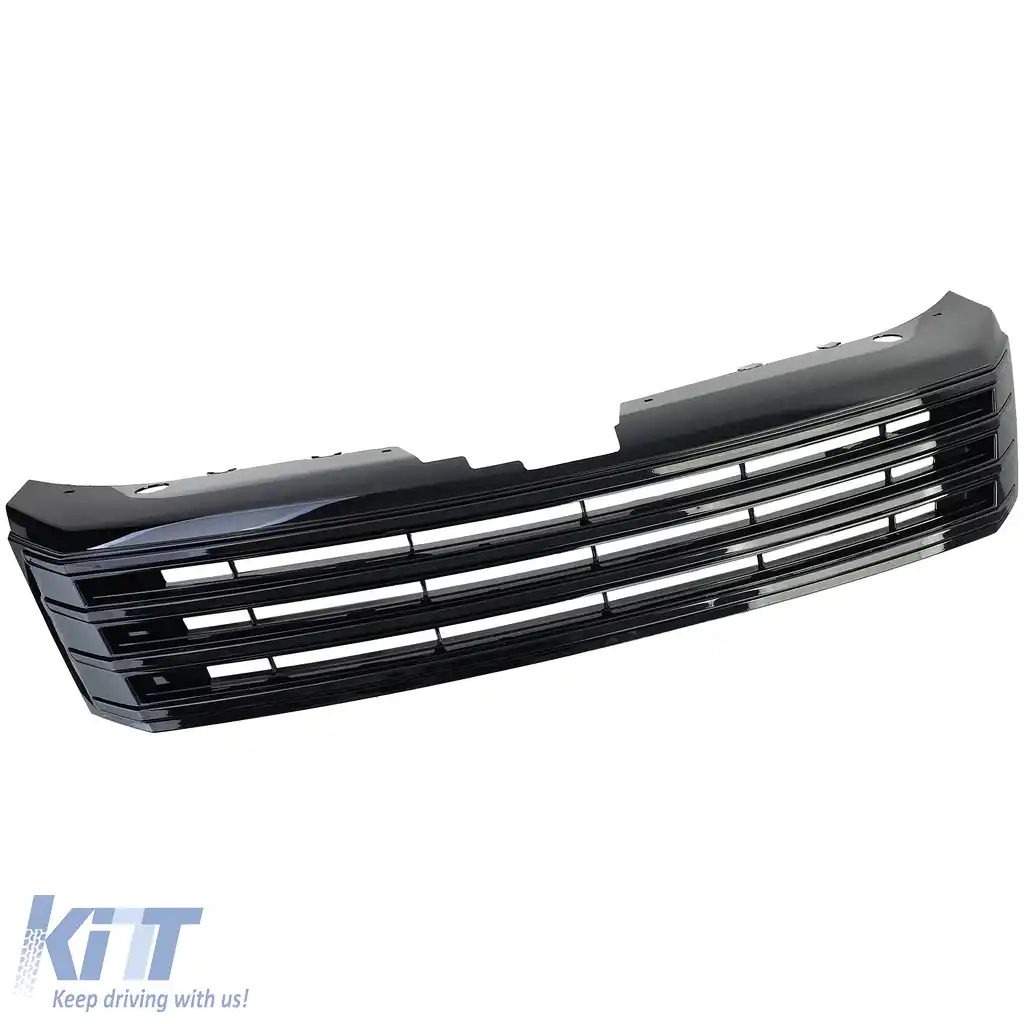 Grilă radiator fără emblemă Negru lucios potrivită pentru VW Passat B7 2010-2015-image-6201115