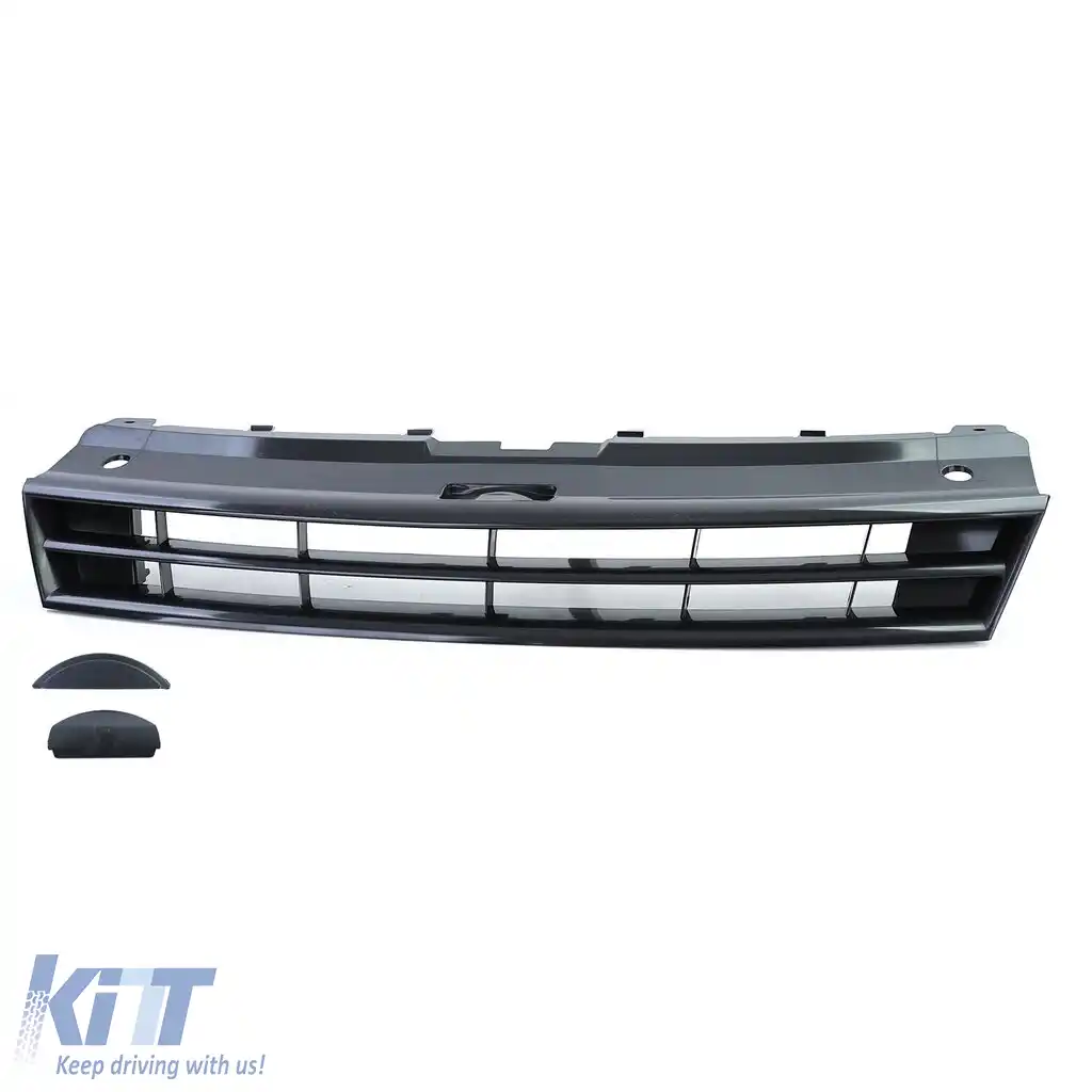 Grilă radiator fără emblemă Negru Lucios, potrivită pentru VW Polo 5 6R 6C 09-17-image-6204255