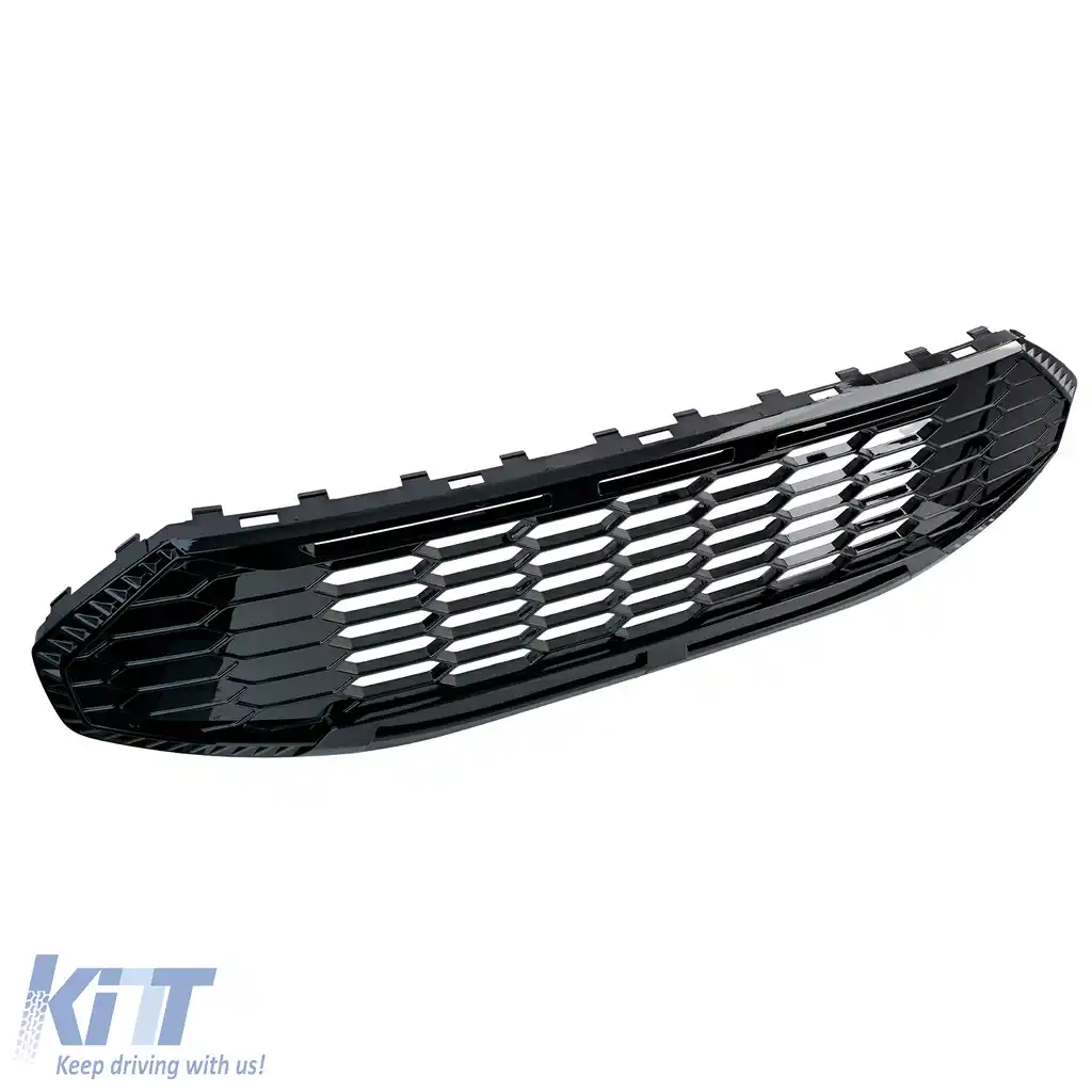 Grilă radiator fără emblemă Negru Lucios potrivită pentru Ford Tourneo Transit Custom din 2023-image-6207909
