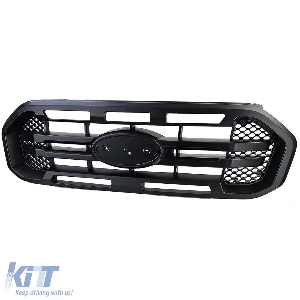 Grilă radiator neagră cu bară dublă și LED, potrivită pentru Ford Ranger T8 19-23 2.0 TDCi-image-6204879