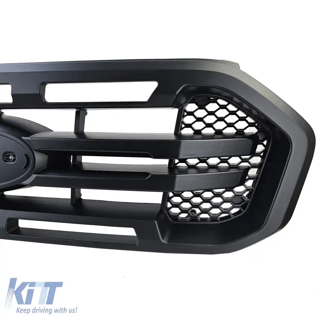 Grilă radiator neagră cu bară dublă și LED, potrivită pentru Ford Ranger T8 19-23 2.0 TDCi-image-6204880