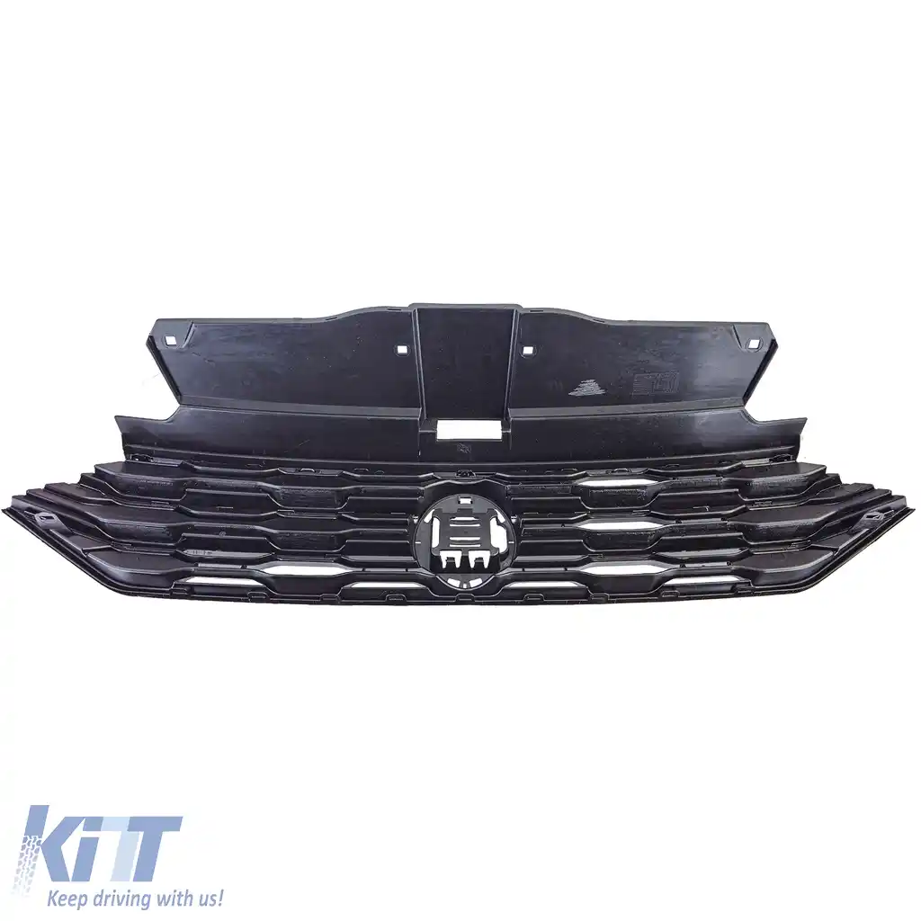 Grilă radiator neagră cu benzi cromate, potrivită pentru VW T-Roc 2017-2021-image-6204943