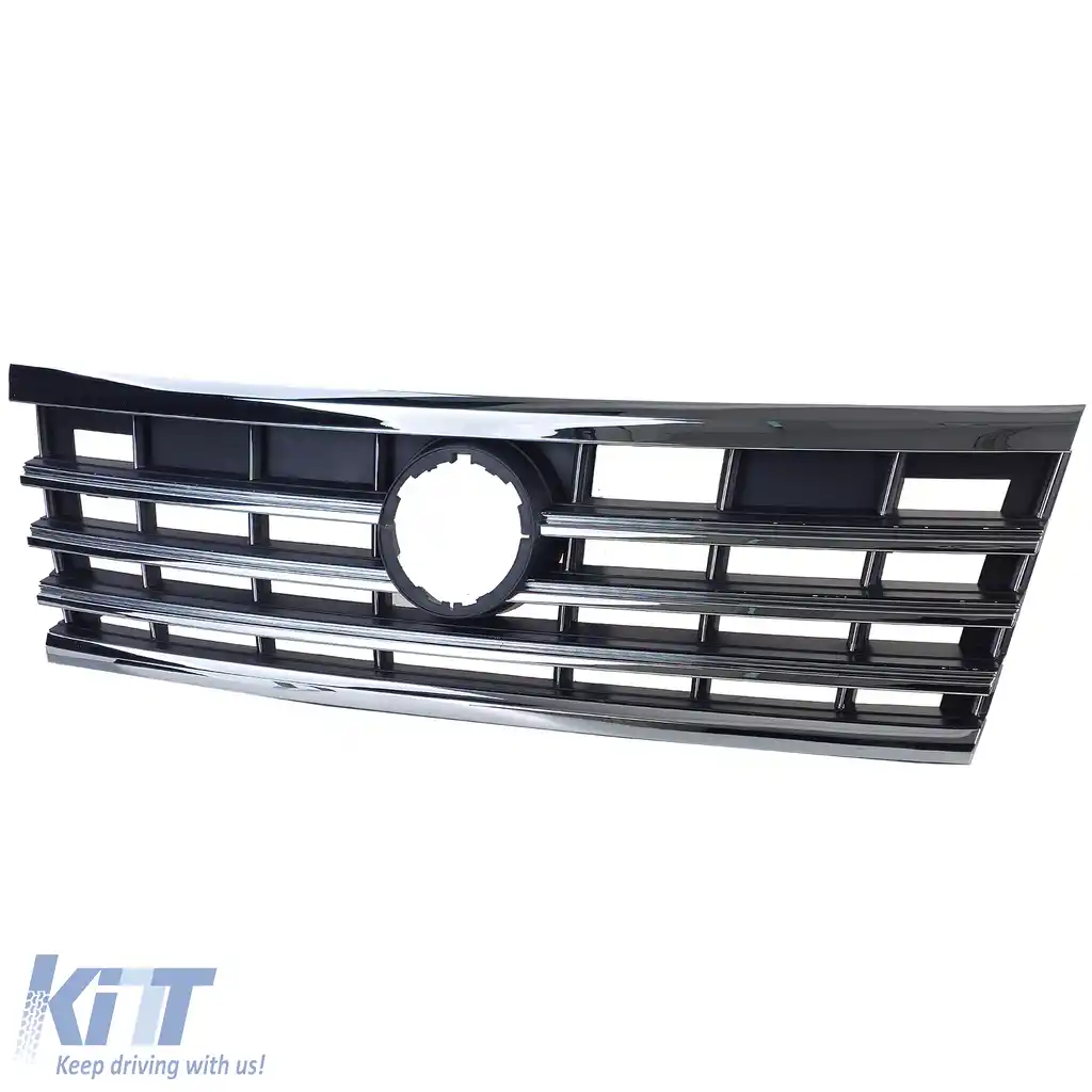 Grilă radiator neagră cu benzi cromate, potrivită pentru VW Touareg III din 2018-image-6207607