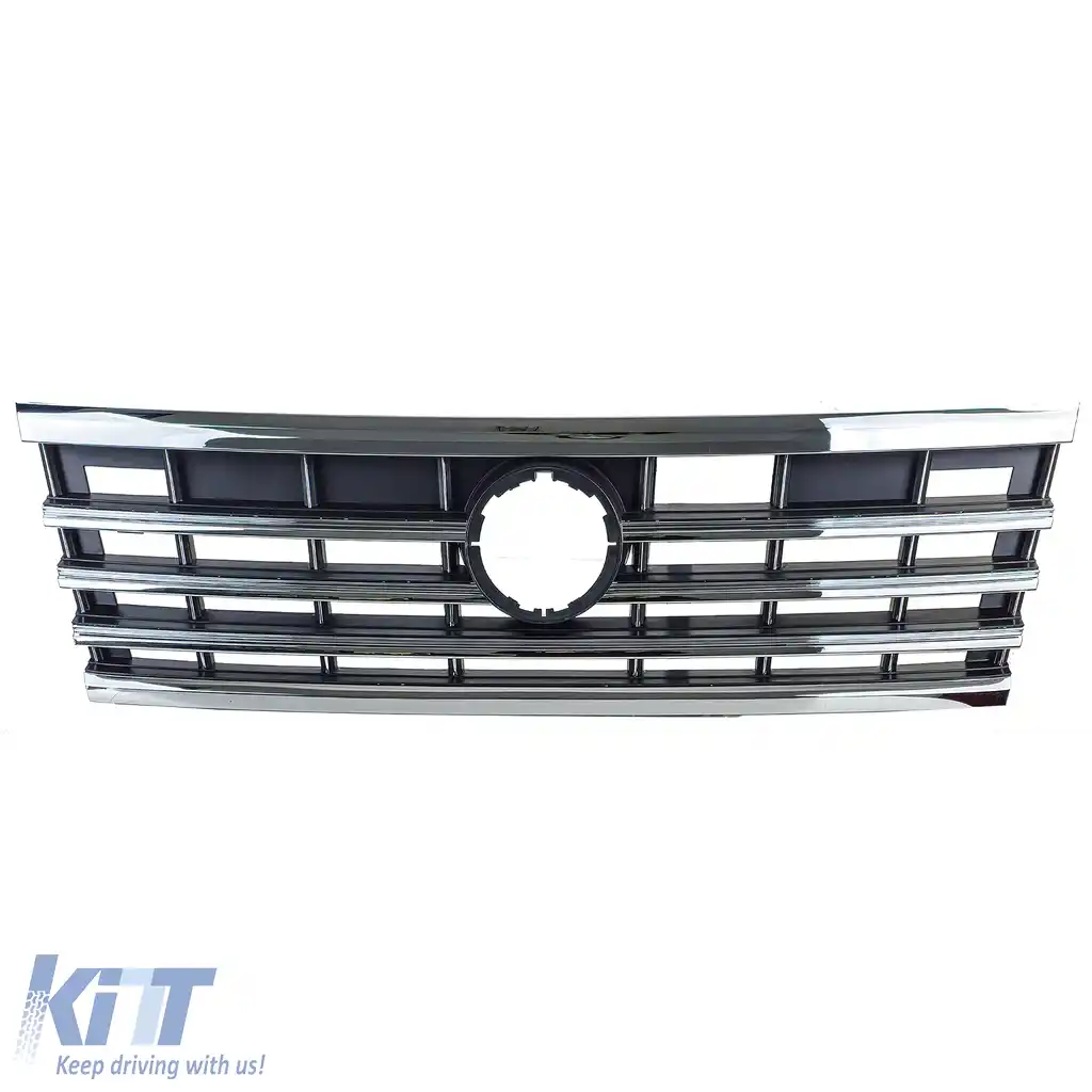 Grilă radiator neagră cu benzi cromate, potrivită pentru VW Touareg III din 2018-image-6207608