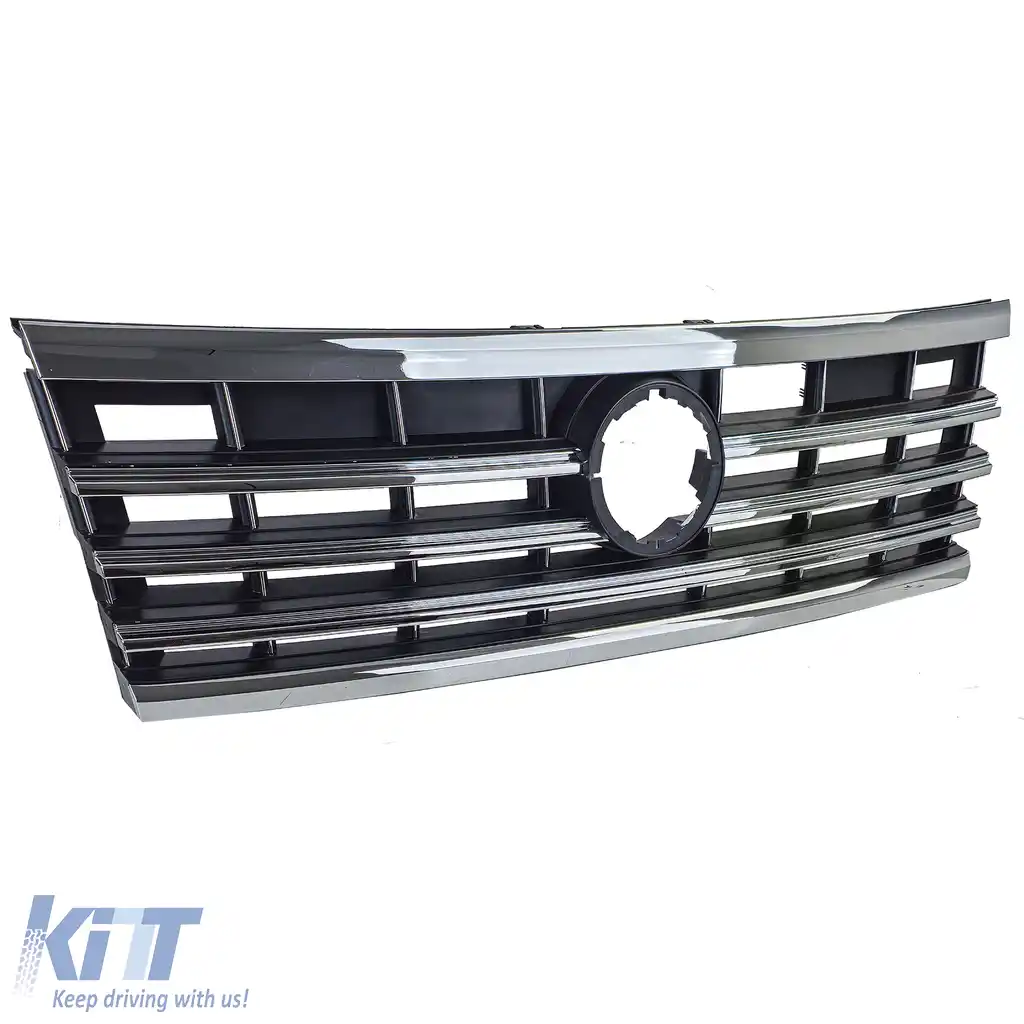 Grilă radiator neagră cu benzi cromate, potrivită pentru VW Touareg III din 2018-image-6207609