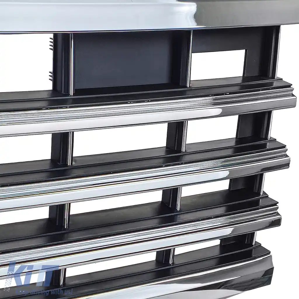 Grilă radiator neagră cu benzi cromate, potrivită pentru VW Touareg III din 2018-image-6207610