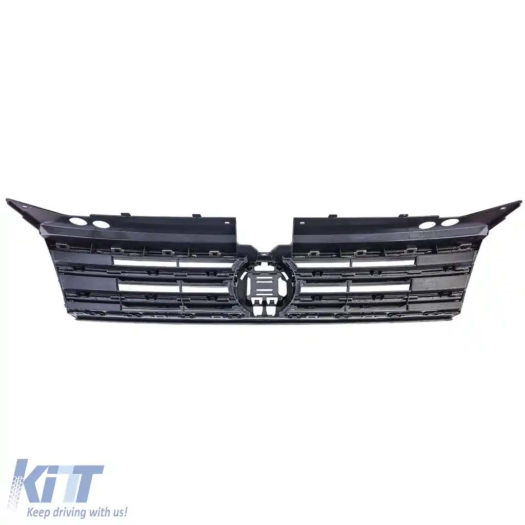 Grilă radiator neagră cu benzi cromate, potrivită pentru VW Tiguan II 2016-2020-image-6210715