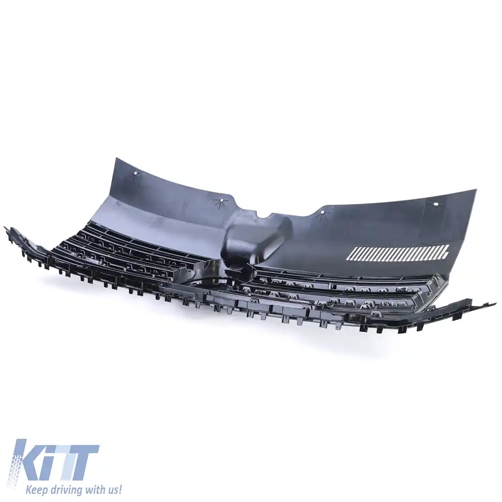 Grilă radiator neagră lucioasă pentru emblemă, potrivită pentru VW T6 Bus Transporter 15-19-image-6276847