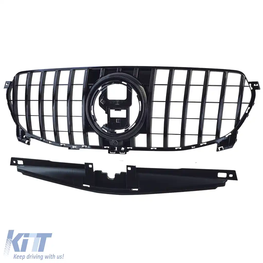 Grilă radiator neagră lucioasă, potrivită pentru Mercedes GLE V167 Coupe C167 18-23 fără design A-image-6207105