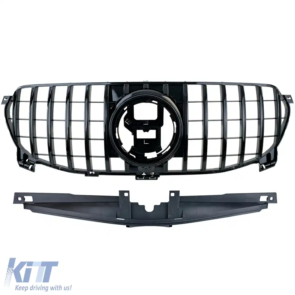 Grilă radiator neagră lucioasă, potrivită pentru Mercedes GLE V167 Coupe C167 18-23 fără design A-image-6207106