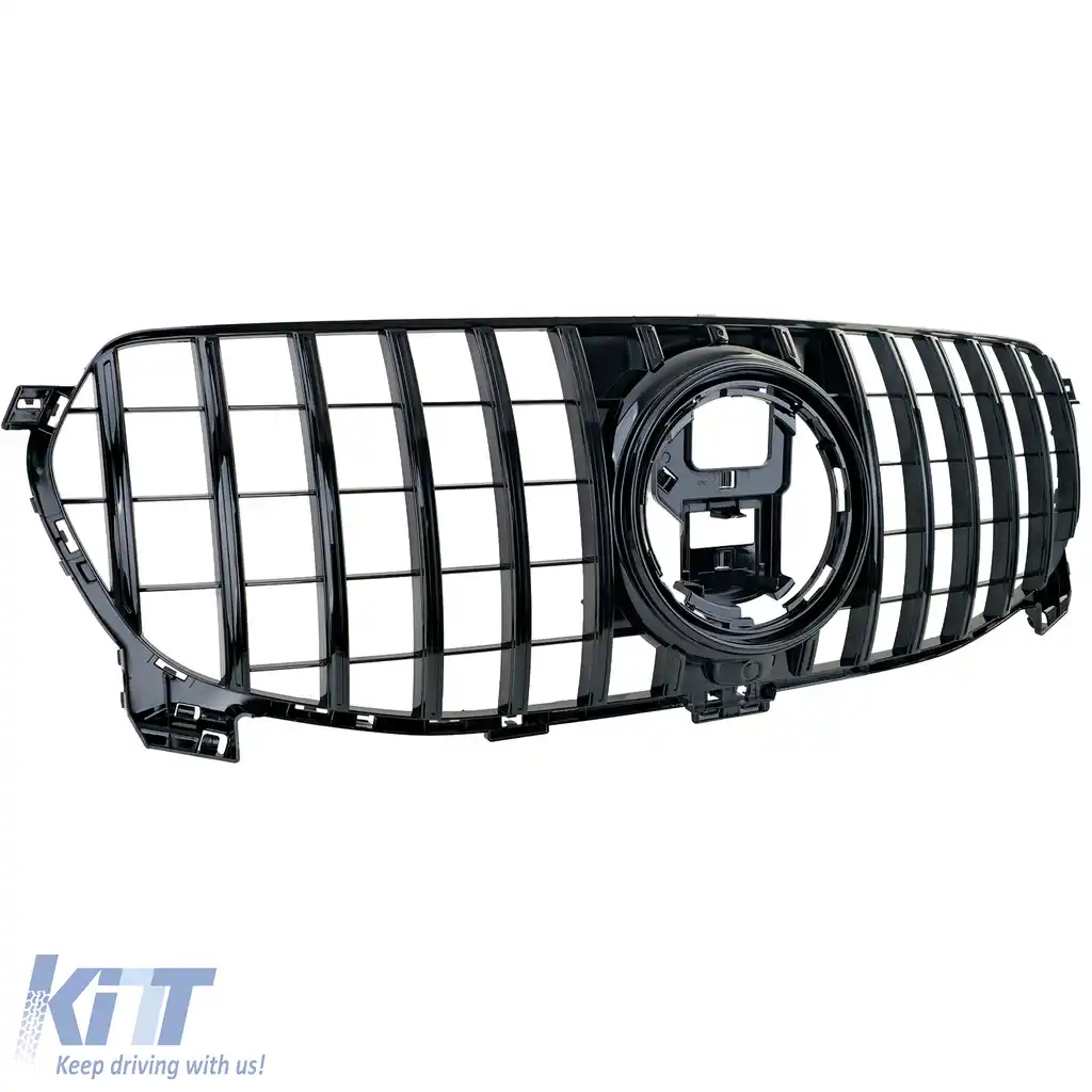 Grilă radiator neagră lucioasă, potrivită pentru Mercedes GLE V167 Coupe C167 18-23 fără design A-image-6207107