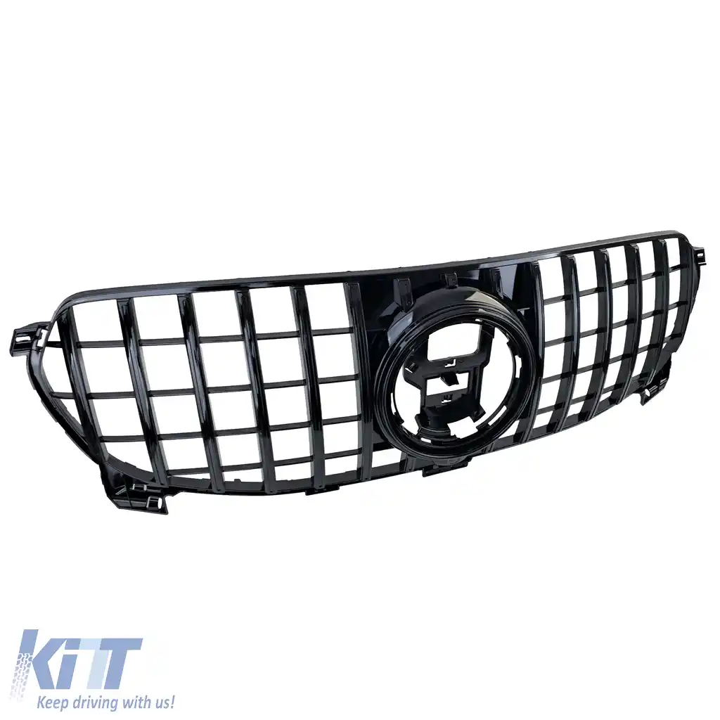 Grilă radiator neagră lucioasă, potrivită pentru Mercedes GLE V167 Coupe C167 18-23 fără design A-image-6207109