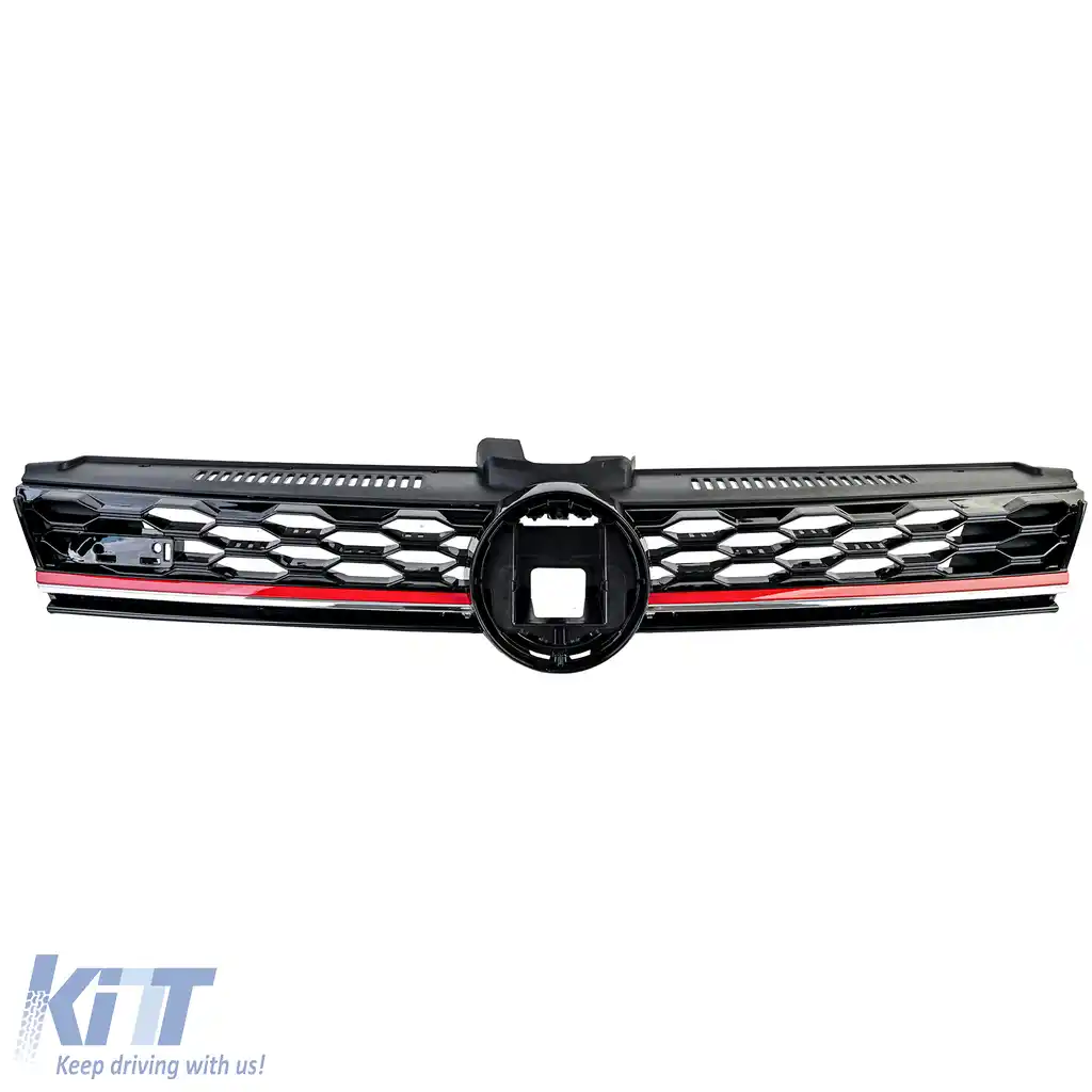 Grilă radiator neagră lucioasă potrivită pentru VW Golf 7 GTI Facelift 17-20-image-6210389