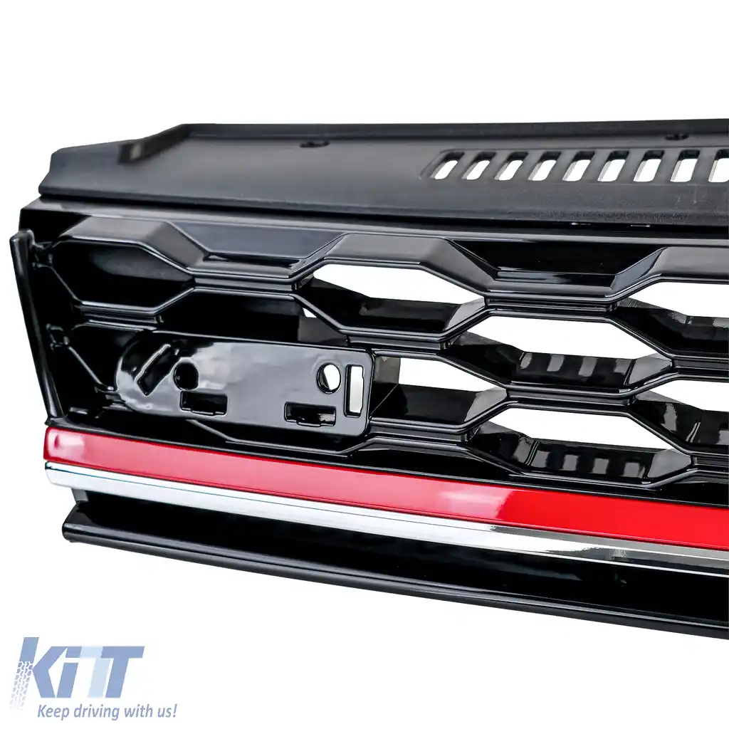 Grilă radiator neagră lucioasă potrivită pentru VW Golf 7 GTI Facelift 17-20-image-6210392