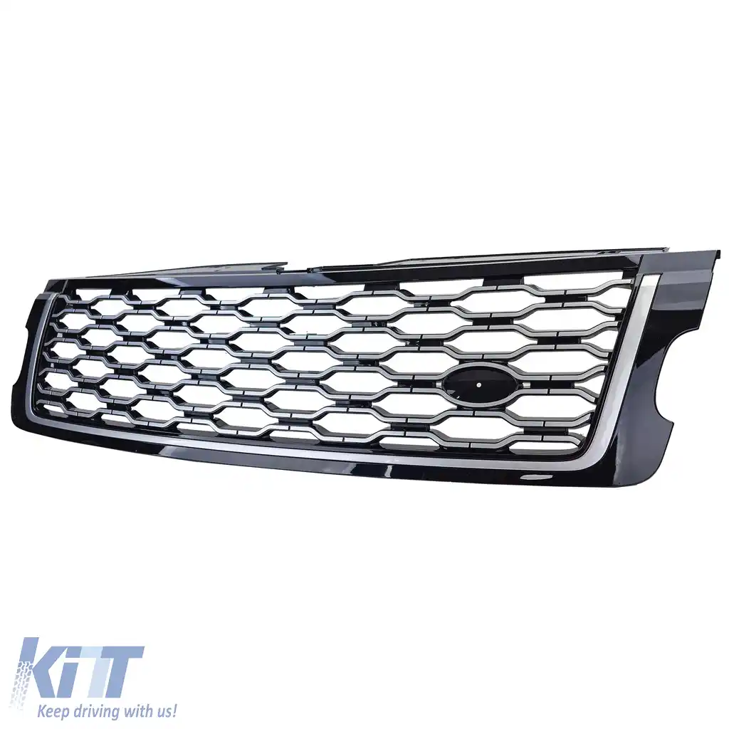 Grilă radiator negru argintiu potrivită pentru Range Rover Vogue L405 18-22-image-6210705