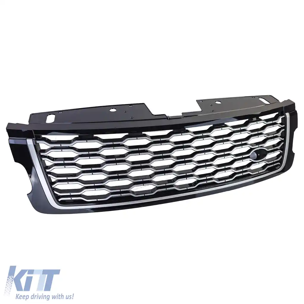 Grilă radiator negru argintiu potrivită pentru Range Rover Vogue L405 18-22-image-6210707