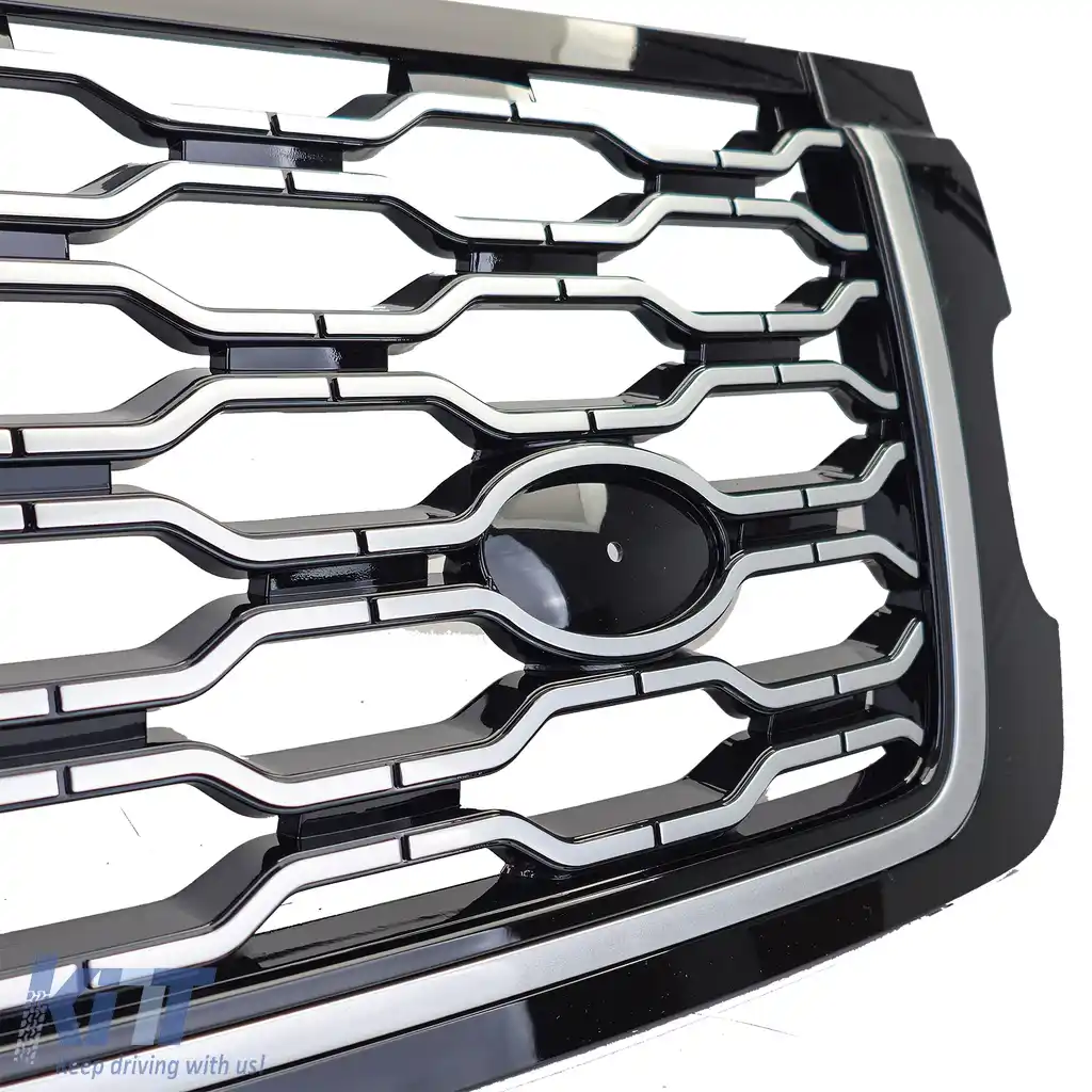 Grilă radiator negru argintiu potrivită pentru Range Rover Vogue L405 18-22-image-6210708