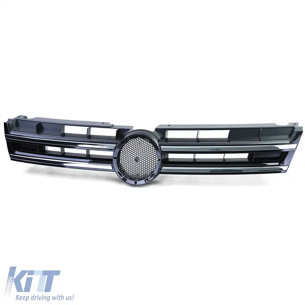 Grilă radiator negru cromat potrivită pentru VW Touareg 2 7P Pre-facelift 10-14-image-6206548