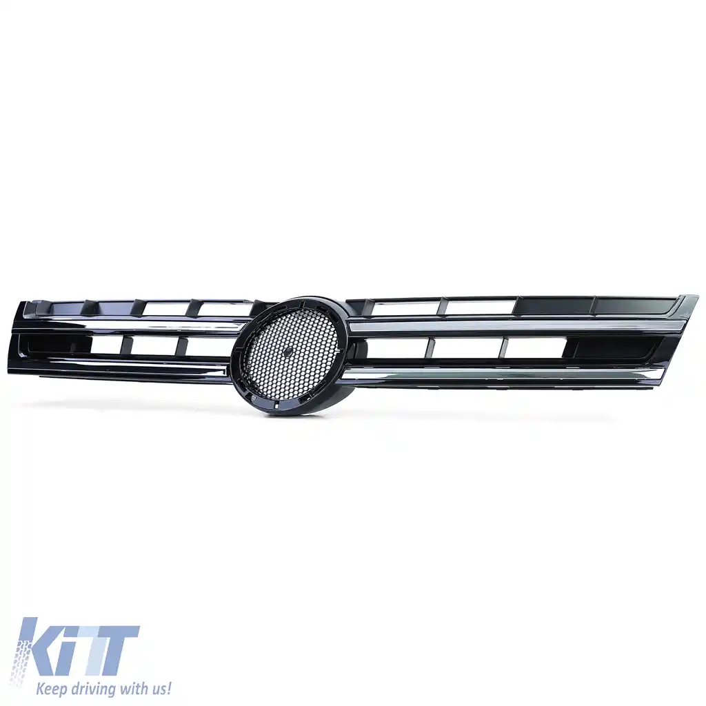 Grilă radiator negru cromat potrivită pentru VW Touareg 2 7P Pre-facelift 10-14-image-6206550