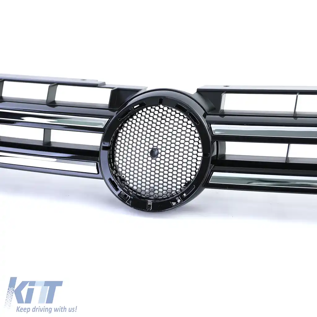 Grilă radiator negru cromat potrivită pentru VW Touareg 2 7P Pre-facelift 10-14-image-6206551