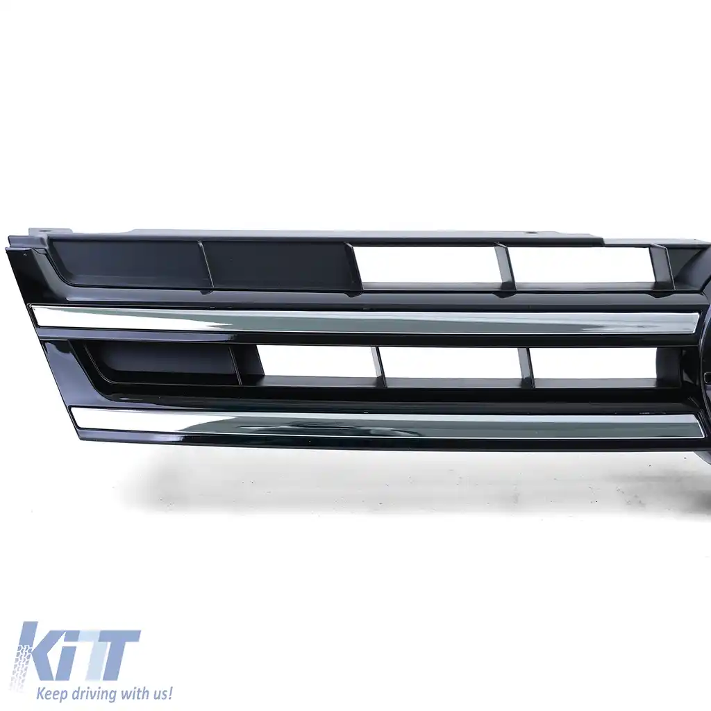 Grilă radiator negru cromat potrivită pentru VW Touareg 2 7P Pre-facelift 10-14-image-6206552